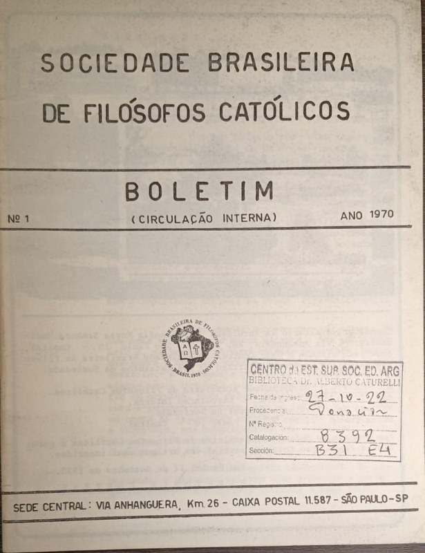 Boletim: Circulaéâo Interna