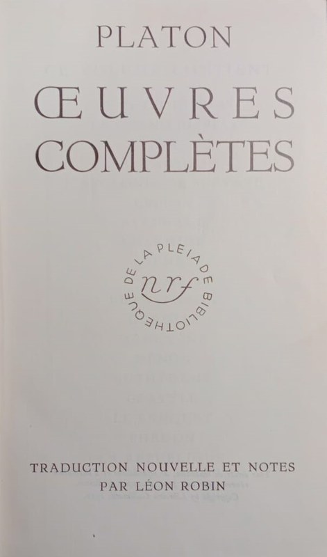 Platon; oeuvres complètes: Tomo I