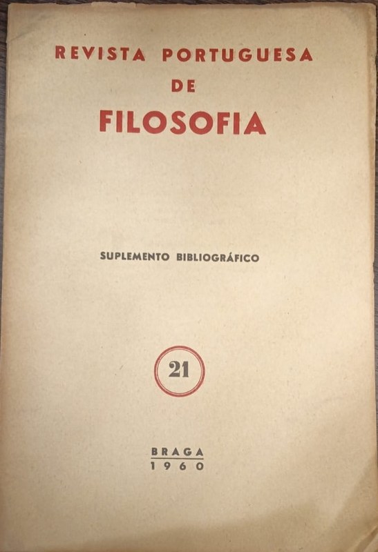 Revista Portuguesa de Filosofía: Suplemento Bibliográfico