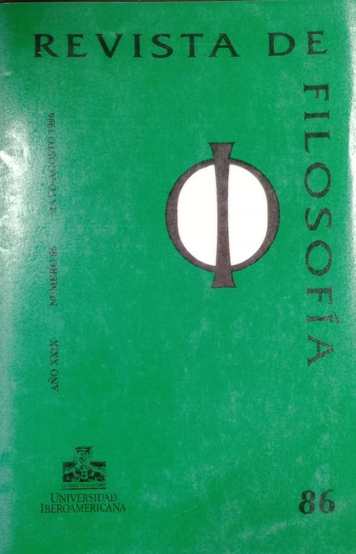 Revista de Filosofía: Año XXIX, Nro 86, mayo-agosto 1996