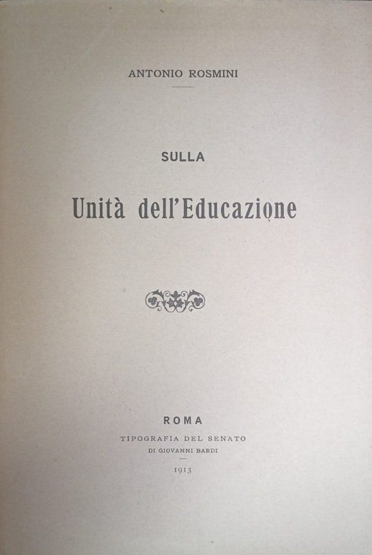 Sulla Unitá dell´Educazione