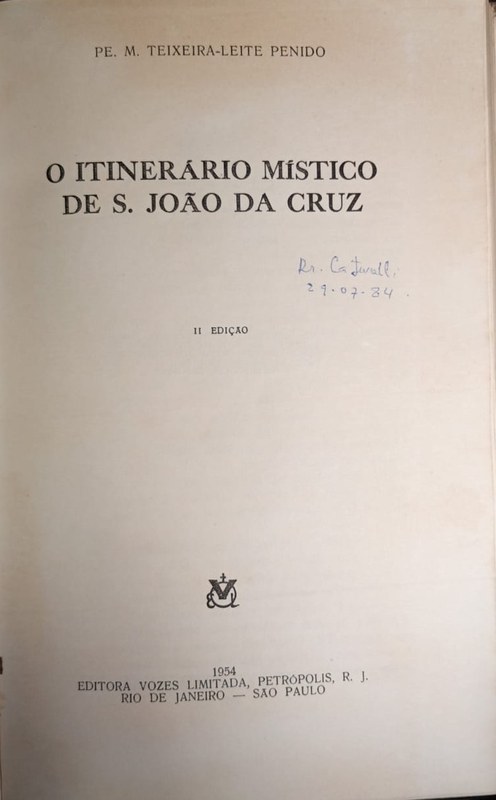 O itinerário místico de S. Joâo da Cruz