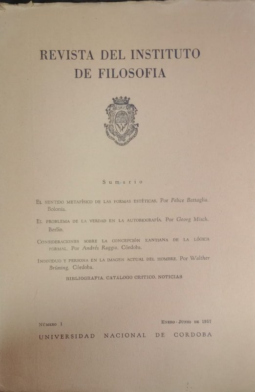 Revista del Instituto de Filosofía Nro 1