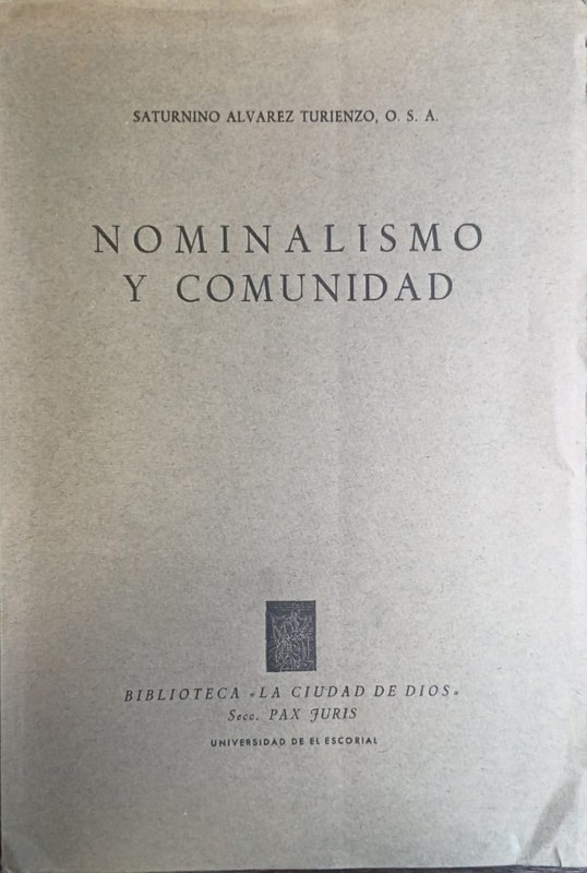 Nominalismo y Comunidad: San Agustín y la primacía de lo comunitario