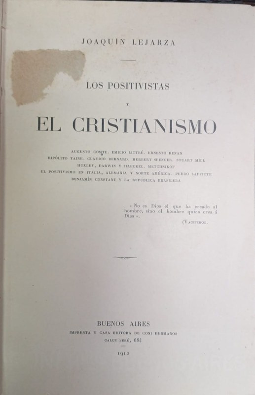 Los positivistas y el Cristianismo
