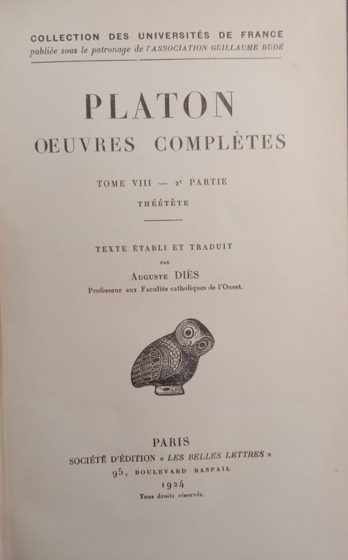 Platon, oeuvres complètes: Tomo VIII, segunda parte