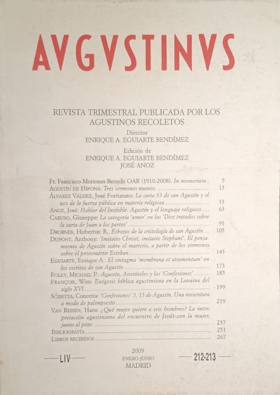 Augustinus: Revista Trimestral publicada por los Agustinos Recoletos