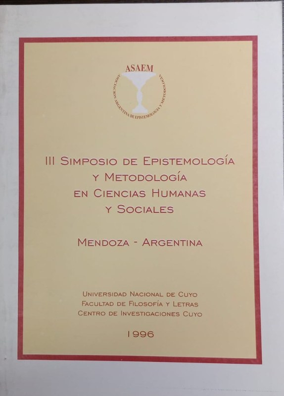 III Simposio de Epistemología y Metodología en Ciencias Humanas y Sociales
