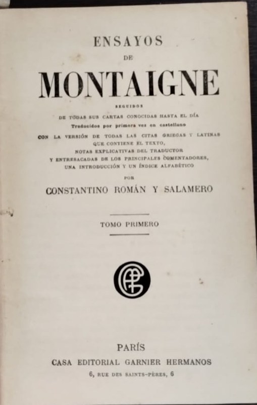 Ensayos de Montaigne: Tomo I