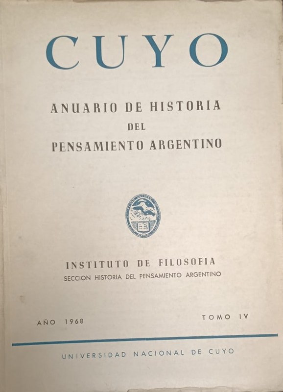 Cuyo: Anuario de Historia del Pensamiento Argentino