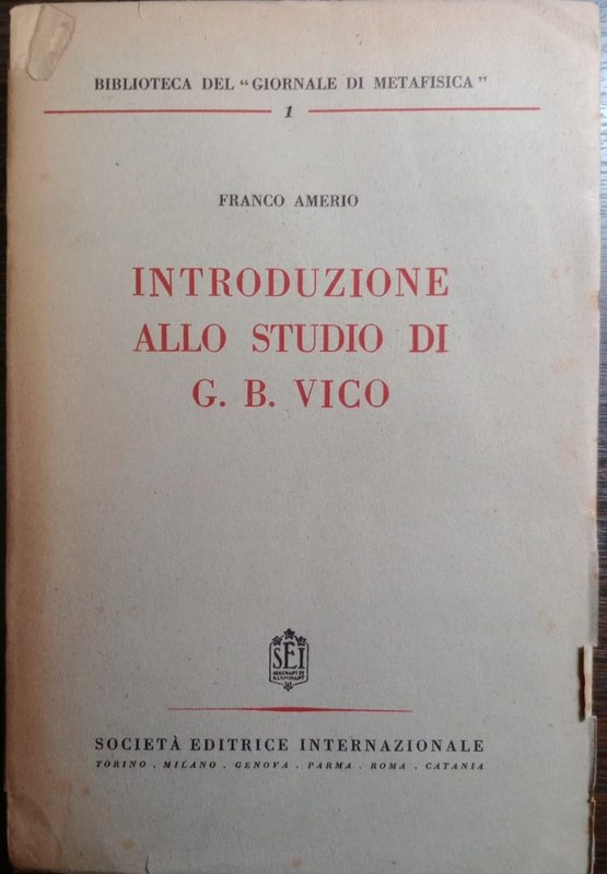 Introduzione allo studio di G.B. Vico