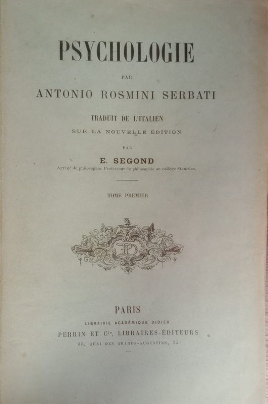 Psychologie: Tome Premier