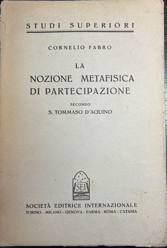 La nozione metafisica di partecipazione: Secondo S. Tommaso D´Aquino