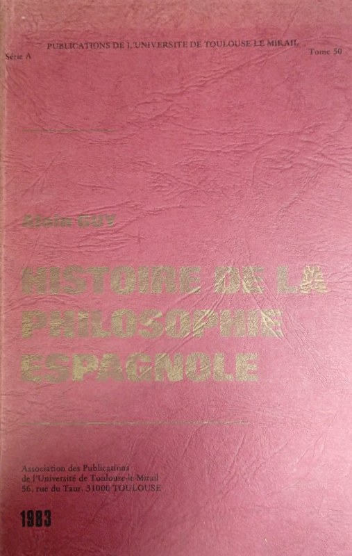 Histoire de la Philosophie Espagnole