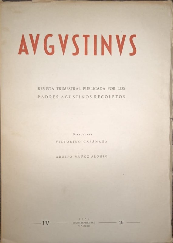 Augustinus: Revista Trimestral Publicada por los Padres Recoletos