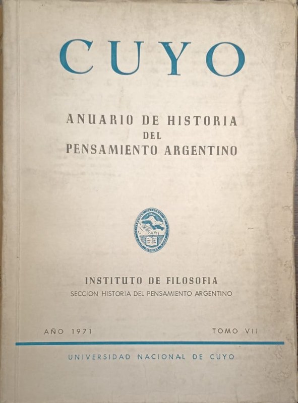 Cuyo: Anuario de Historia del Pensamiento Argentino