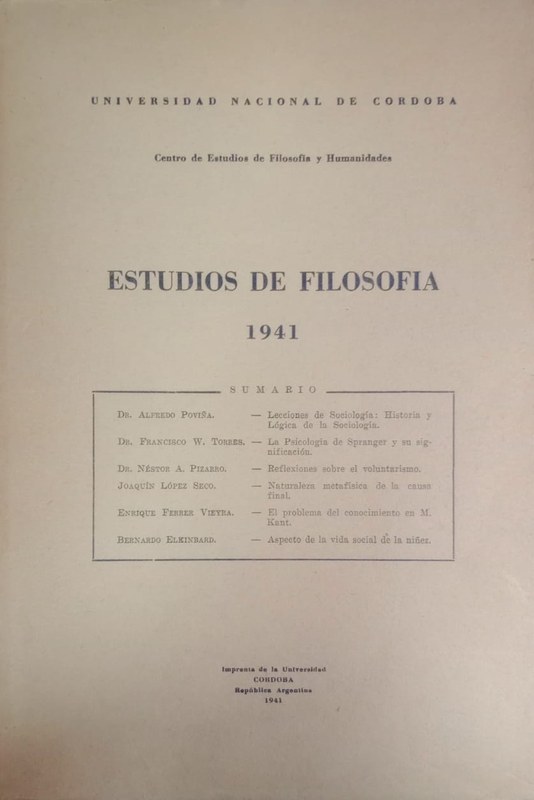Estudios de Filosofía 1941