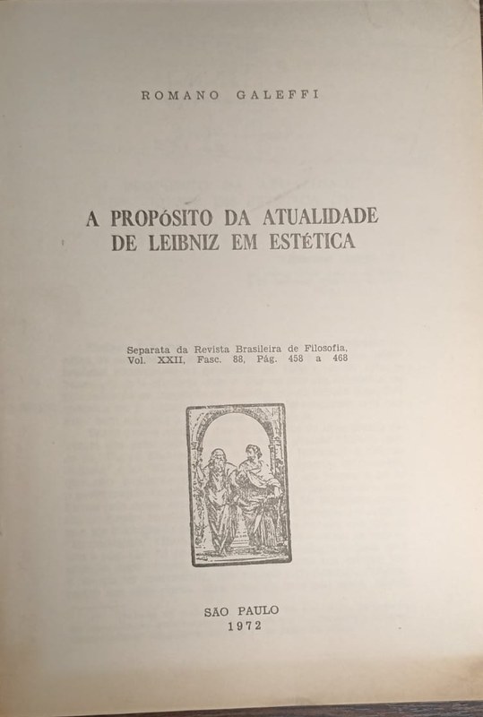 A propósito da atualidade de Leibniz em estética