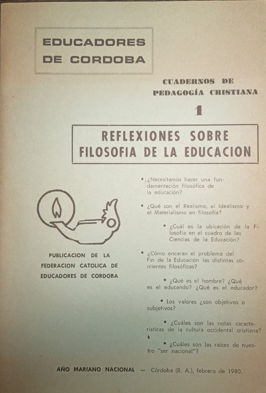 Educadores de Córdoba: Cuadernos de Pedagogía Cristiana 1