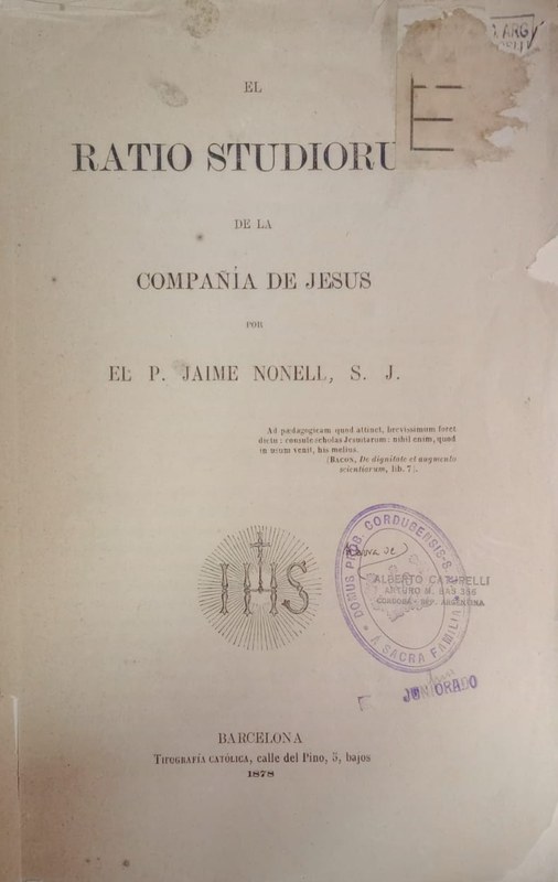 El Ratio Studiorum de la Compañía de Jesús