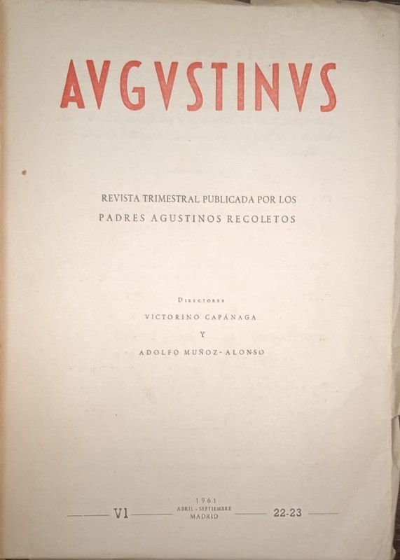 Augustinus: Revista Trimestral Publicada por los Padres Recoletos