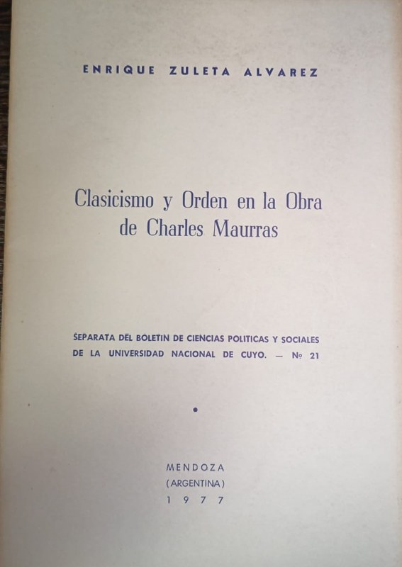 Clacicismo y Orden en la Obra de Charles Maurras