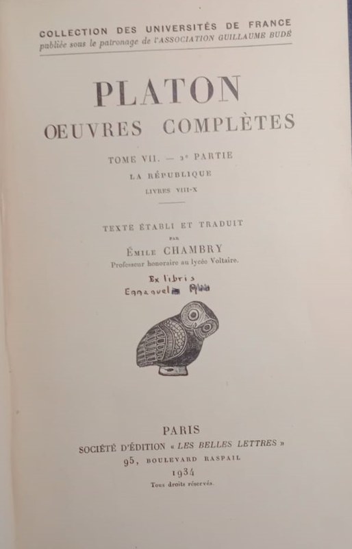 Platon, oeuvres complètes: Tomo VII, segunda parte