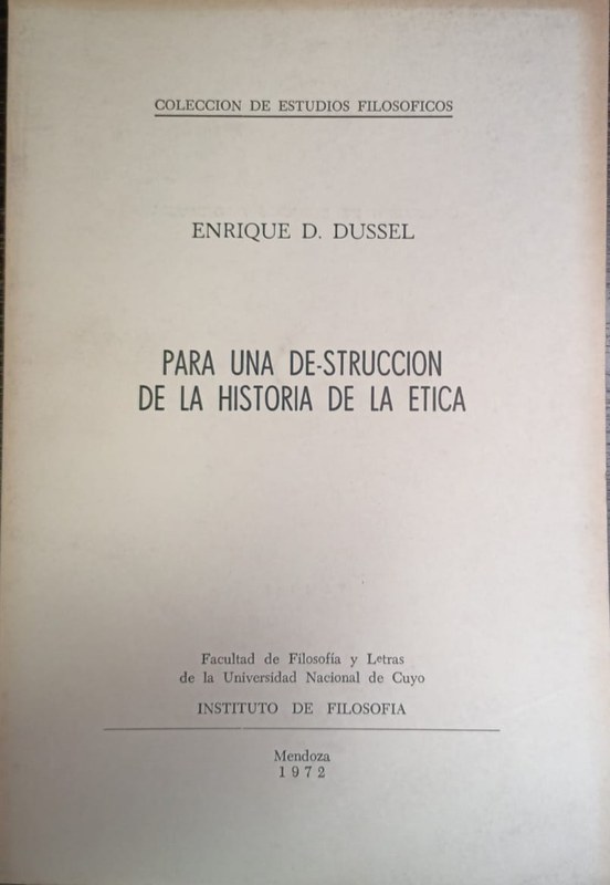 Para una de-strucción de la historia de la ética
