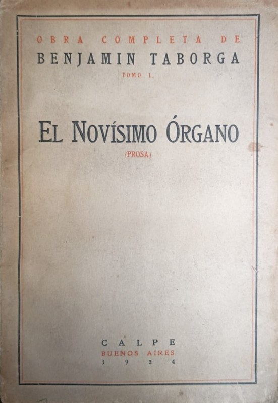 Obra completa de Benjamin Taborga: El Novísimo Organo