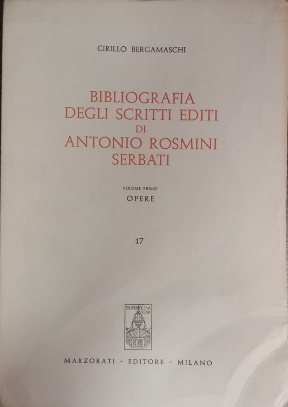 Bibliografia degli scritti editi di Antonio Rosmini Serbati