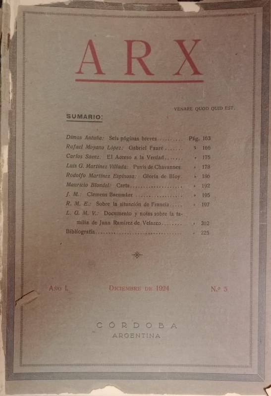 Arx: Revista trimestral de pensamiento católico