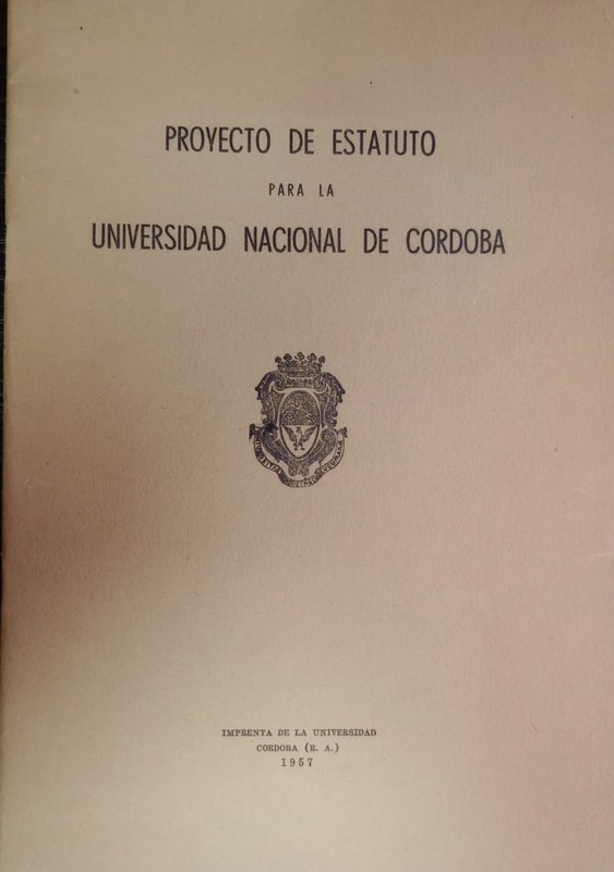 Proyecto de Estatuto para la Universidad Nacional de Córdoba
