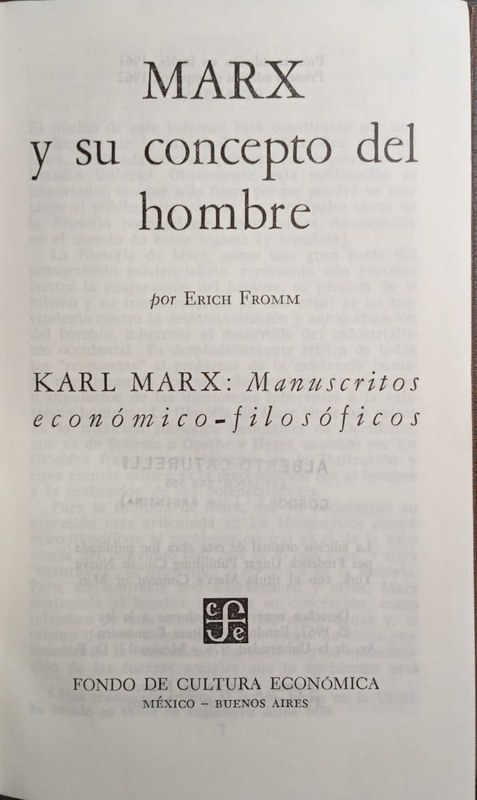 Marx: y su concepto del hombre