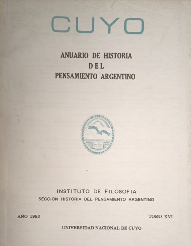 Cuyo: Anuario de Historia del Pensamiento Argentino