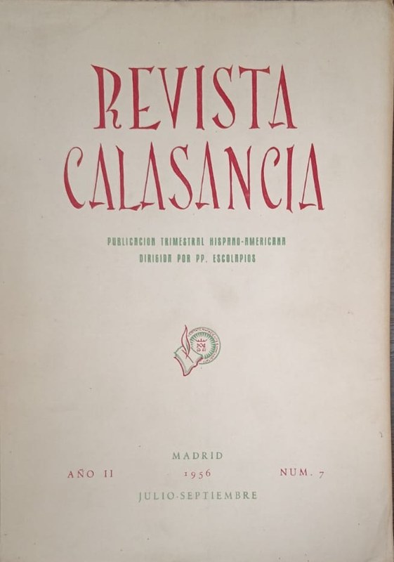 Revista Calasancia: Publicacion Trimestral Hispanoamericana