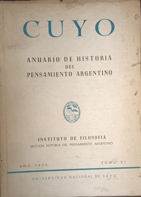 Cuyo: Anuario de Historia del Pensamiento Argentino