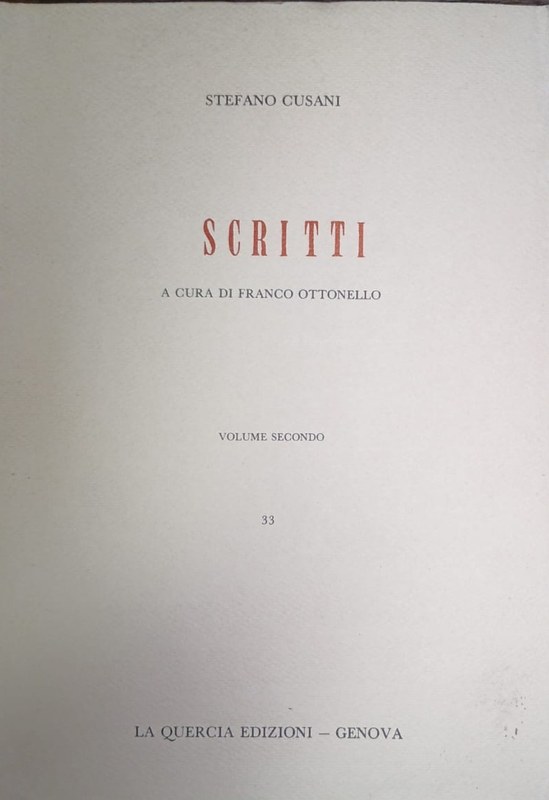 Scritti: A cura di Franco Ottonello