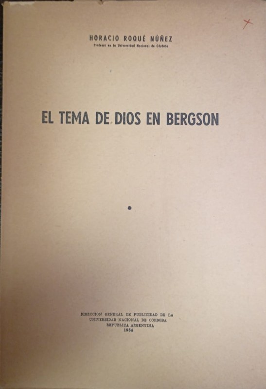 El tema de Dios en Bergson
