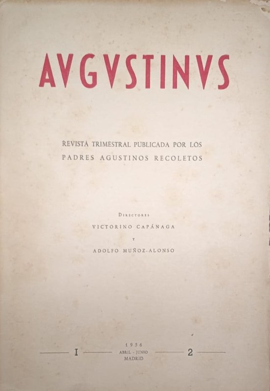 Augustinus: Revista Trimestral Publicada por los Padres Recoletos