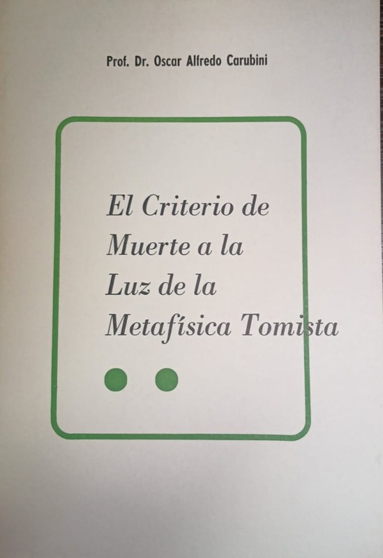 El criterio de muerte a la luz de la metafísica tomista