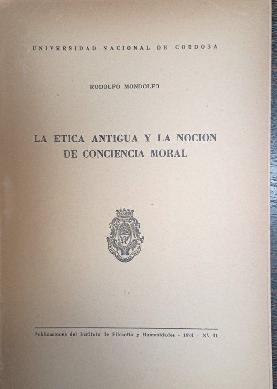 La etica Antigua y la Noción de Conciencia Moral