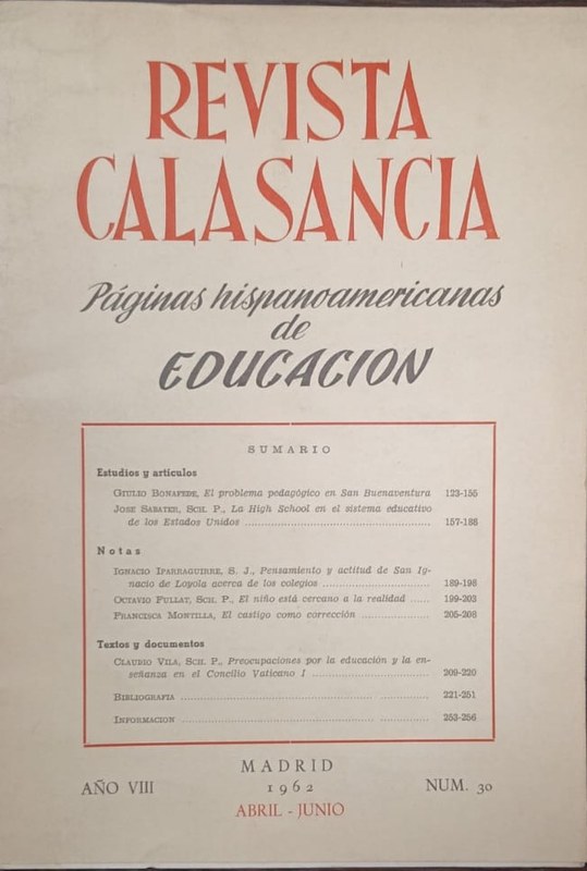 Revista Calasancia: Páginas hispanoamericanas de Educación