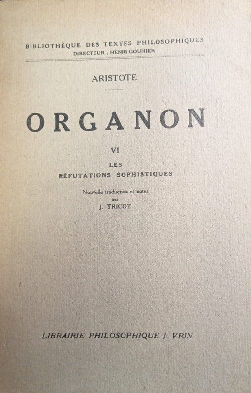 Organon: VI- Les sophistiques