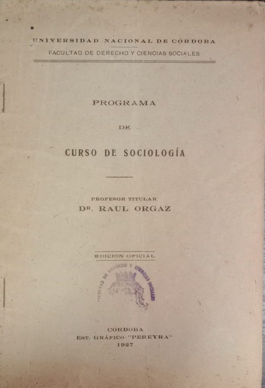 Programa de Curso de Sociología
