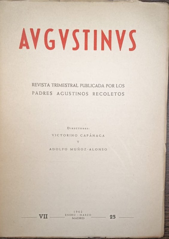 Augustinus: Revista Trimestral Publicada por los Padres Recoletos