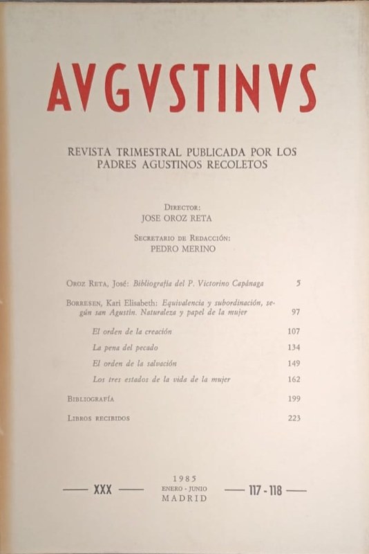 Augustinus: Revista Trimestral Publicada por los Padres Agustinos Recoletos