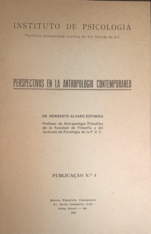 Perspectivas en la antropología contemporánea: Publicaéâo Nro 4