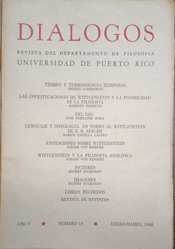 Diálogos: Revista del Departamento de Filosofía; Universidad de Puerto Rico