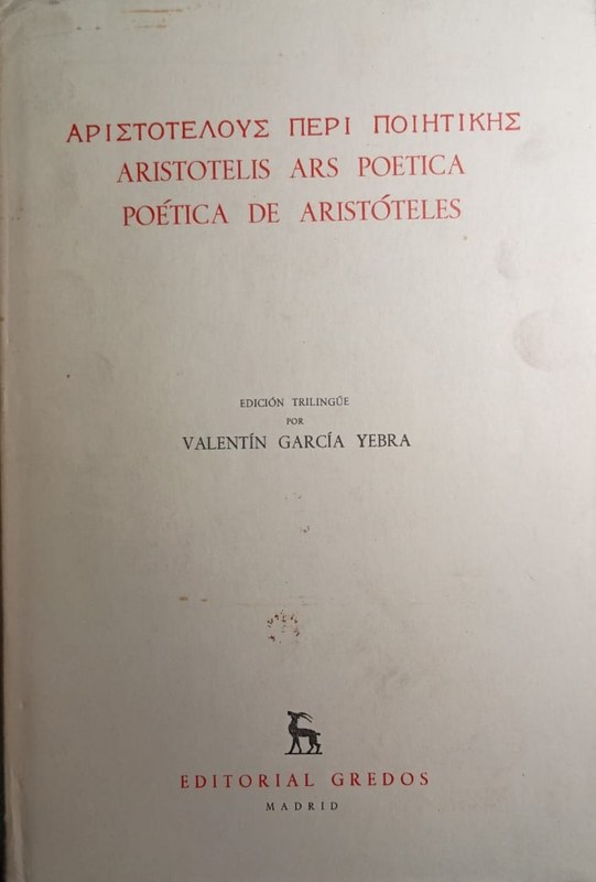 Poética de Aristóteles: Edición trilingûe por Valentín García Yebra