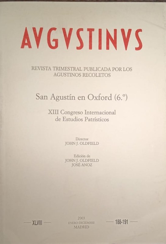 Augustinus: Revista Trimestral publicada por los Agustinos Recoletos